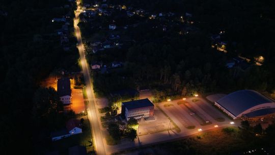 Gmina Kamienica Polska nocą