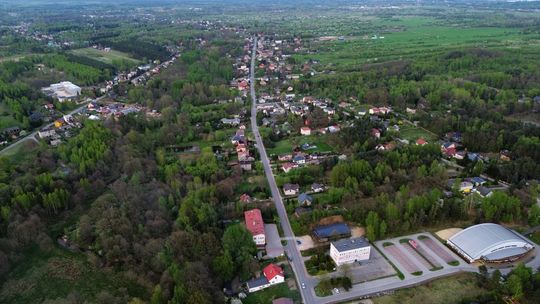 Gmina Kamienica Polska z lotu ptaka