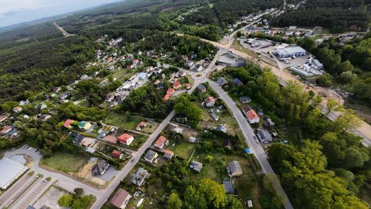 Gmina Kamienica Polska z lotu ptaka