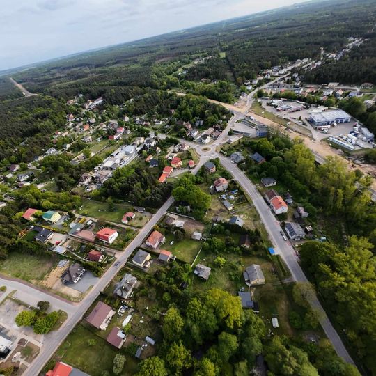 Gmina Kamienica Polska z lotu ptaka