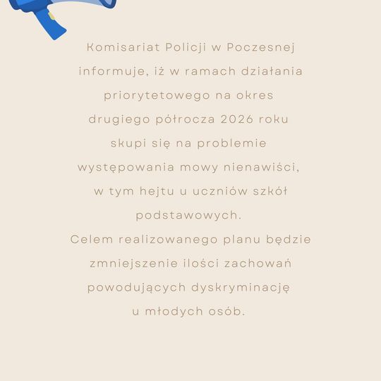 Informacja Komisariatu Policji w Poczesnej