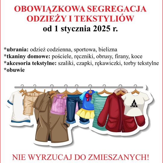 Informacja dot. odpadów tekstylnych
