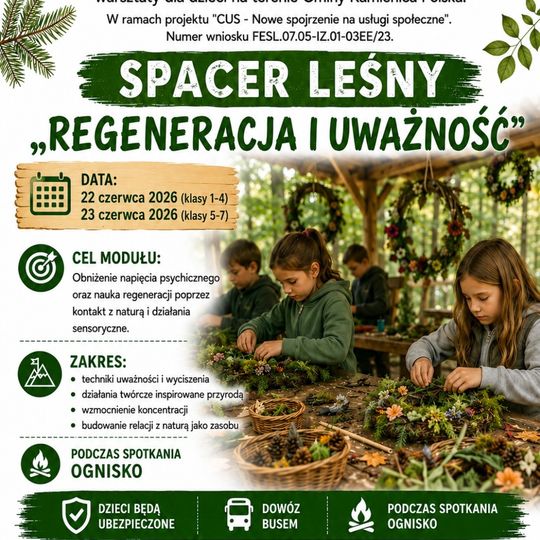 Leśny spacer pełen uważności i regeneracji dla dzieci!