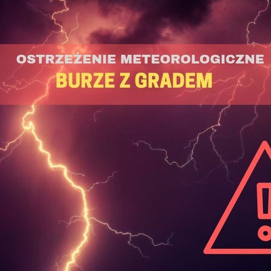 Ostrzeżenie meteorologiczne - silny deszcz z burzami