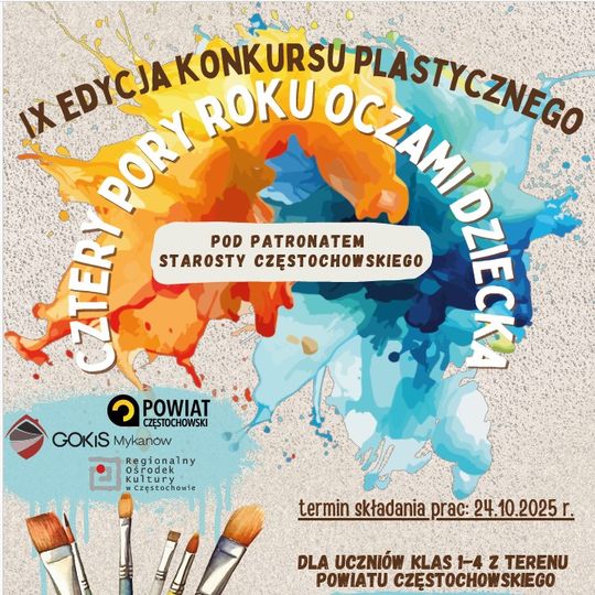 🎨 Powiat Częstochowski: IX Edycja Konkursu Plastycznego „Cztery Pory Roku Oczami Dziecka”