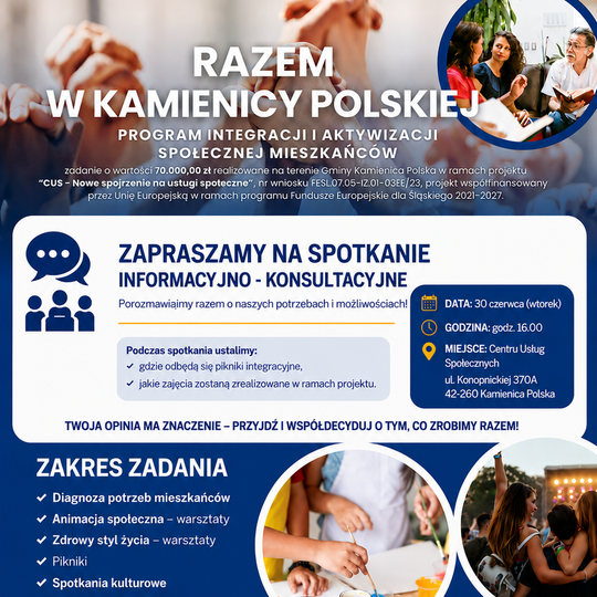 Razem w Kamienicy Polskiej - spotkanie informacyjno-konsultacyjne