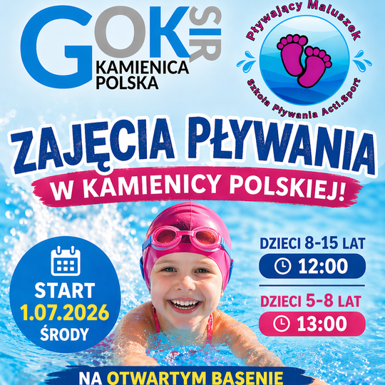 Zapraszamy dzieci na wakacyjne lekcje pływania!