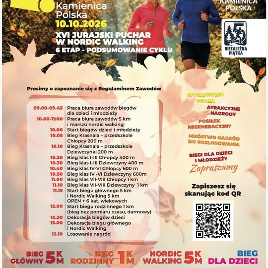🏃🏃 Zapraszamy na 2. Niezależną Piątkę w Kamienicy Polskiej 🏃‍♀🏃‍♀