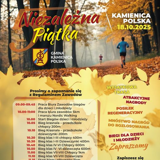 📢 Zapraszamy na sportowe wydarzenie - Bieg Niezależna Piątka! 🏃‍♂️🏃‍♀️
