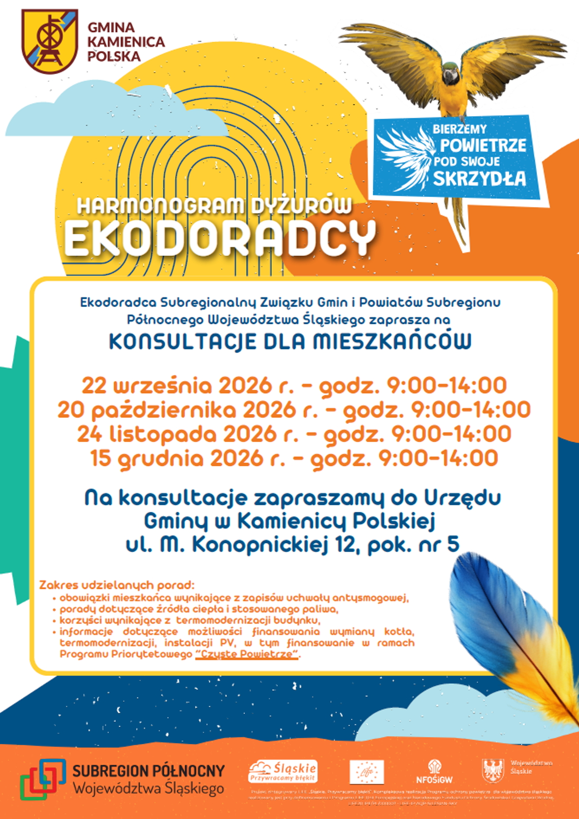 🌍 Ekodoradca Subregionalny Związku Gmin i Powiatów Subregionu Północnego Województwa Śląskiego - Konsultacja dla Mieszkańców. 🌎