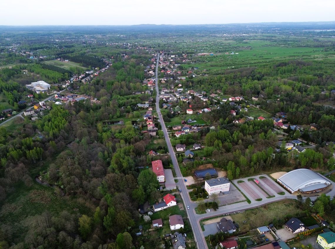 Gmina Kamienica Polska z lotu ptaka