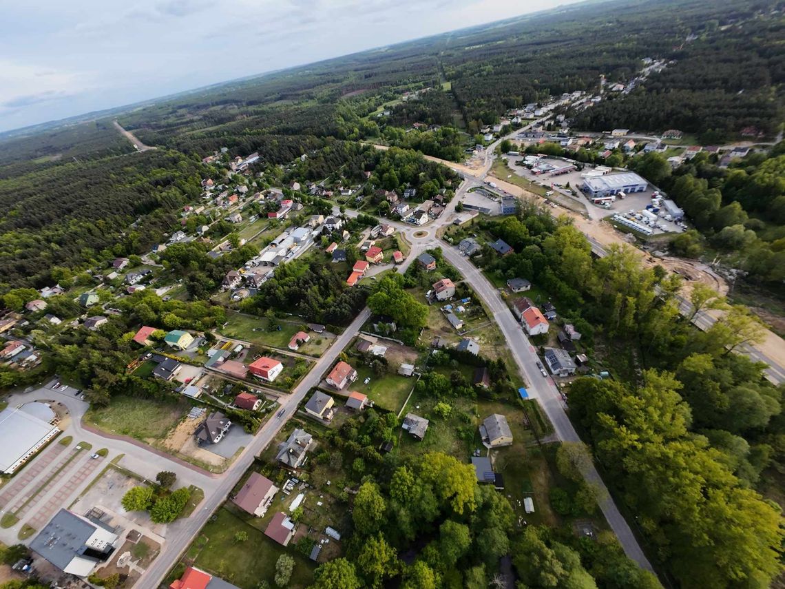 Gmina Kamienica Polska z lotu ptaka