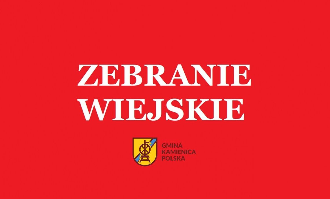 Harmonogram zebrań wiejskich w Gminie Kamienica Polska