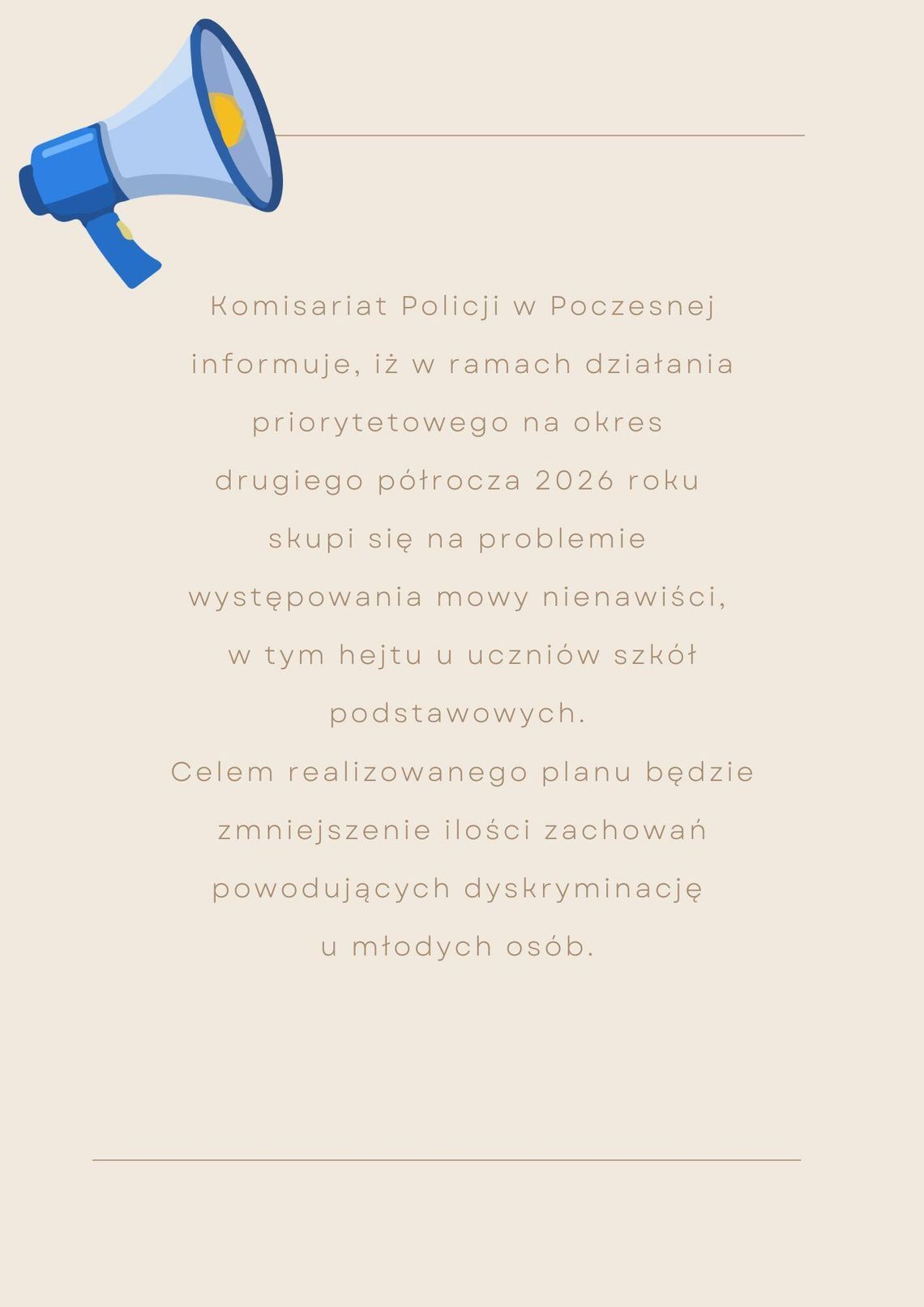 Informacja Komisariatu Policji w Poczesnej