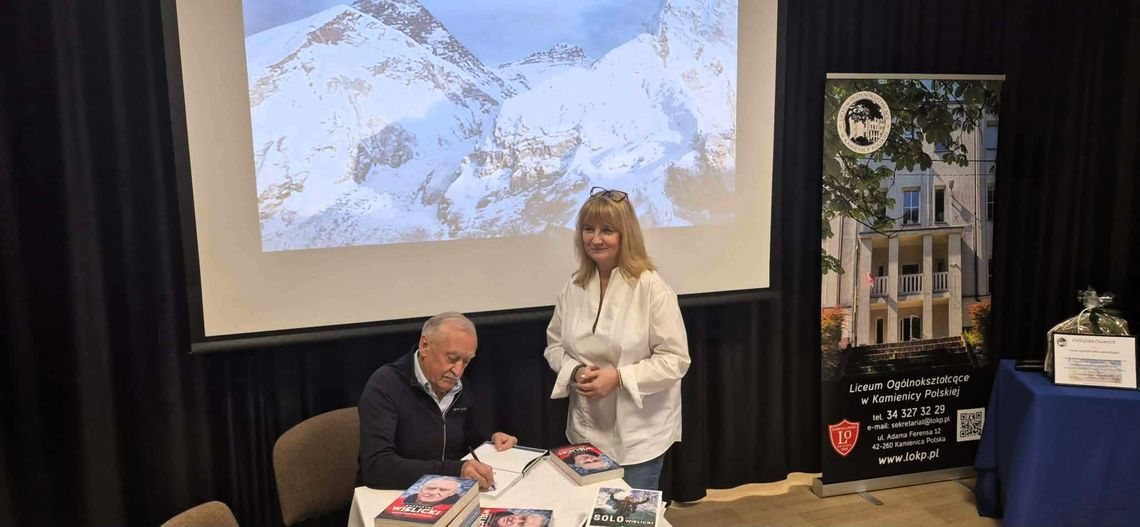 Inspirujące spotkanie z niezwykłym człowiekiem. Krzysztof Wielicki w Liceum Ogólnokształcącym w Kamienicy Polskiej