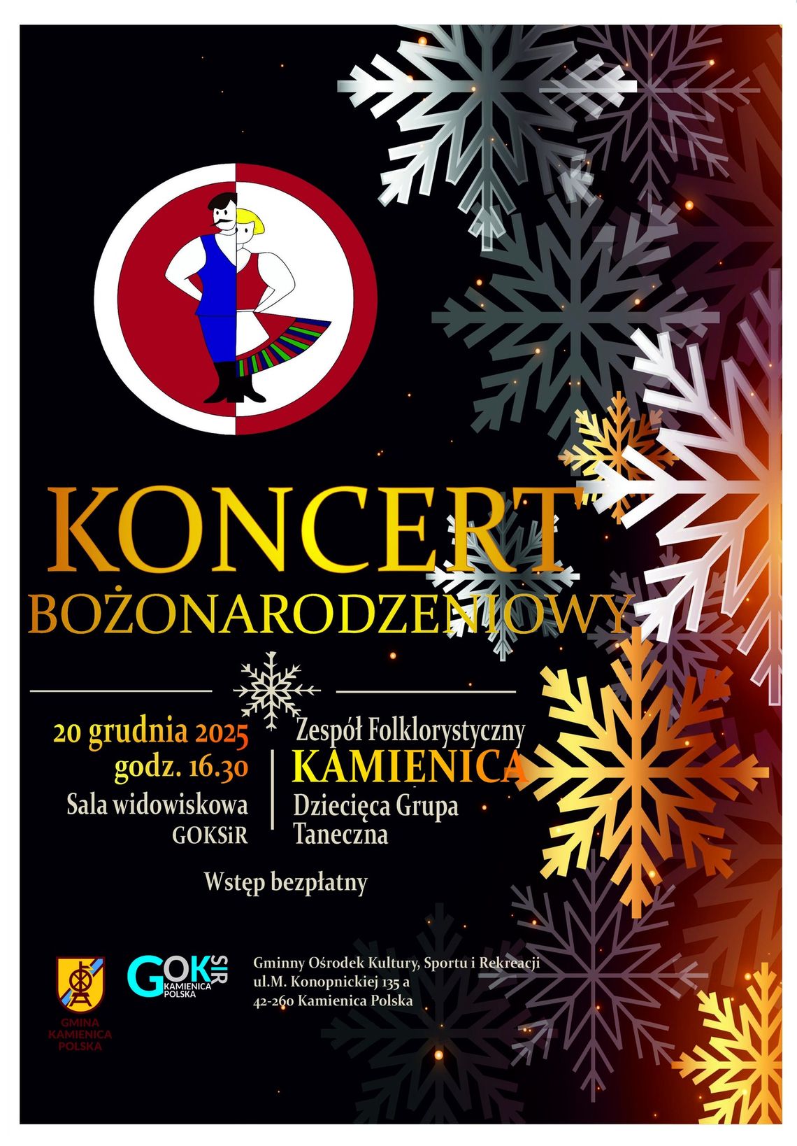 🎄 Koncert Bożonarodzeniowy w GOKSiR Kamienica Polska! 🎄 🎄 Koncert Bożonarodzeniowy w GOKSiR Kamienica Polska! 🎄