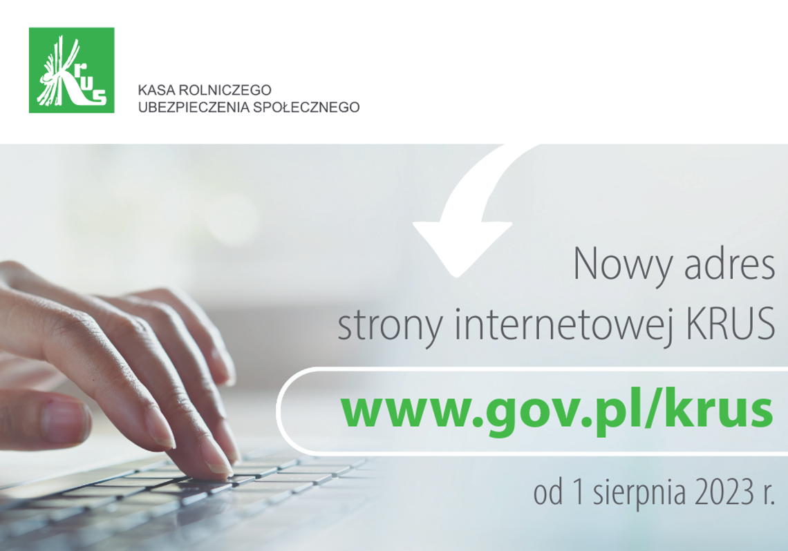 KRUS informuje o nowym adresie strony internetowej