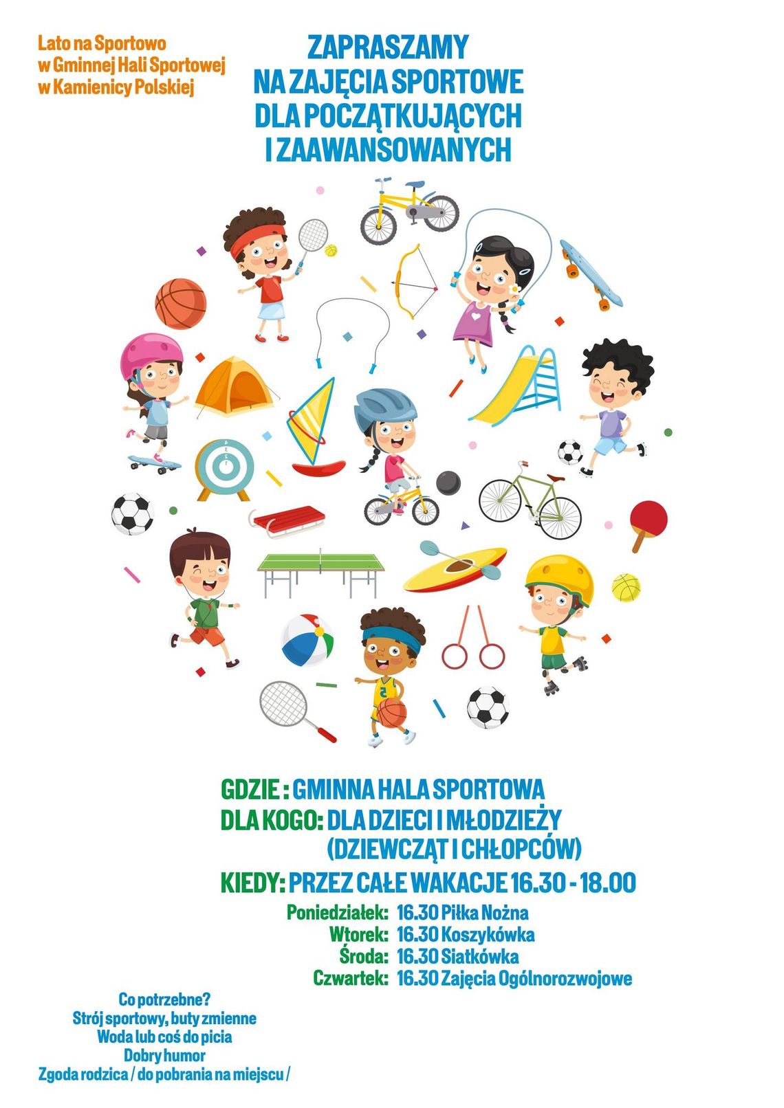 LATO NA SPORTOWO W GMINNEJ HALI SPORTOWEJ W KAMIENICY POLSKIEJ