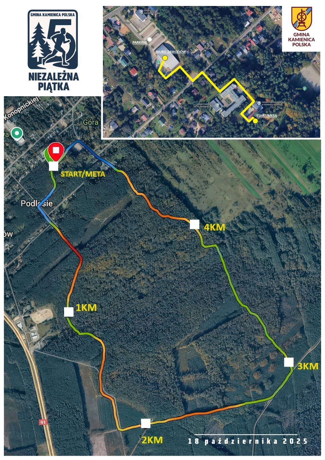 📌 Mapa trasy biegu „Niezależna Piątka” już dostępna