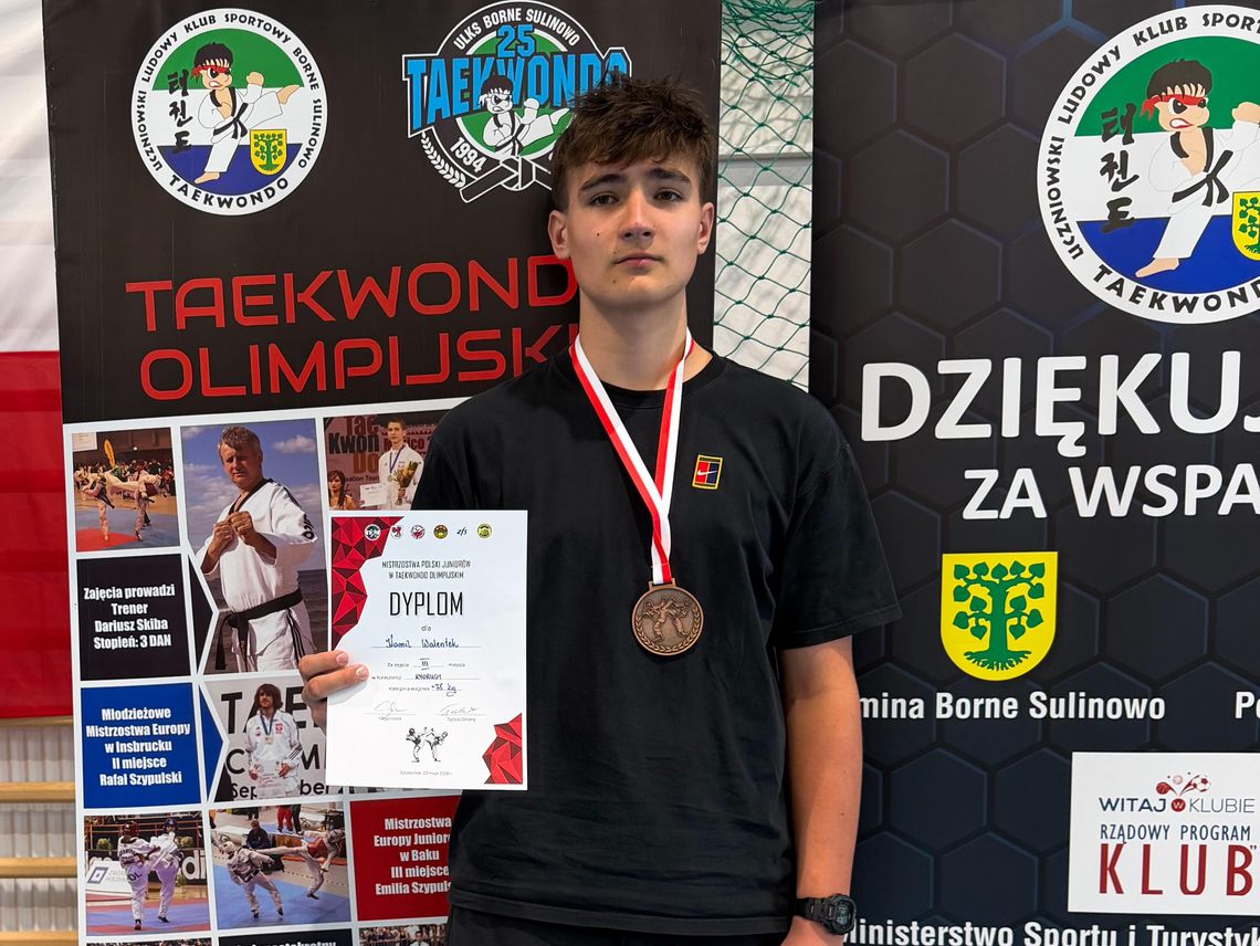 Mieszkaniec naszej Gminy brązowym medalistą Mistrzostw Polski Juniorów w Taekwondo Olimpijskim 🥋