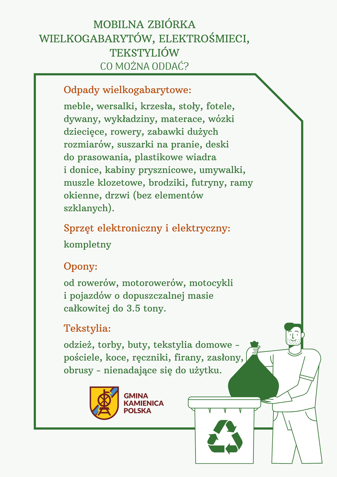 ♻️ MOBILNA ZBIÓRKA ODPADÓW♻️ CO MOŻNA ODDAĆ?