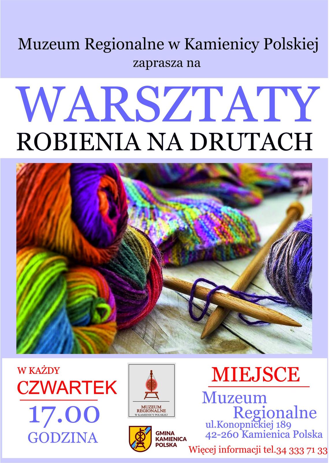 🧶 Warsztaty robienia na drutach w Muzeum Regionalnym! 🧣