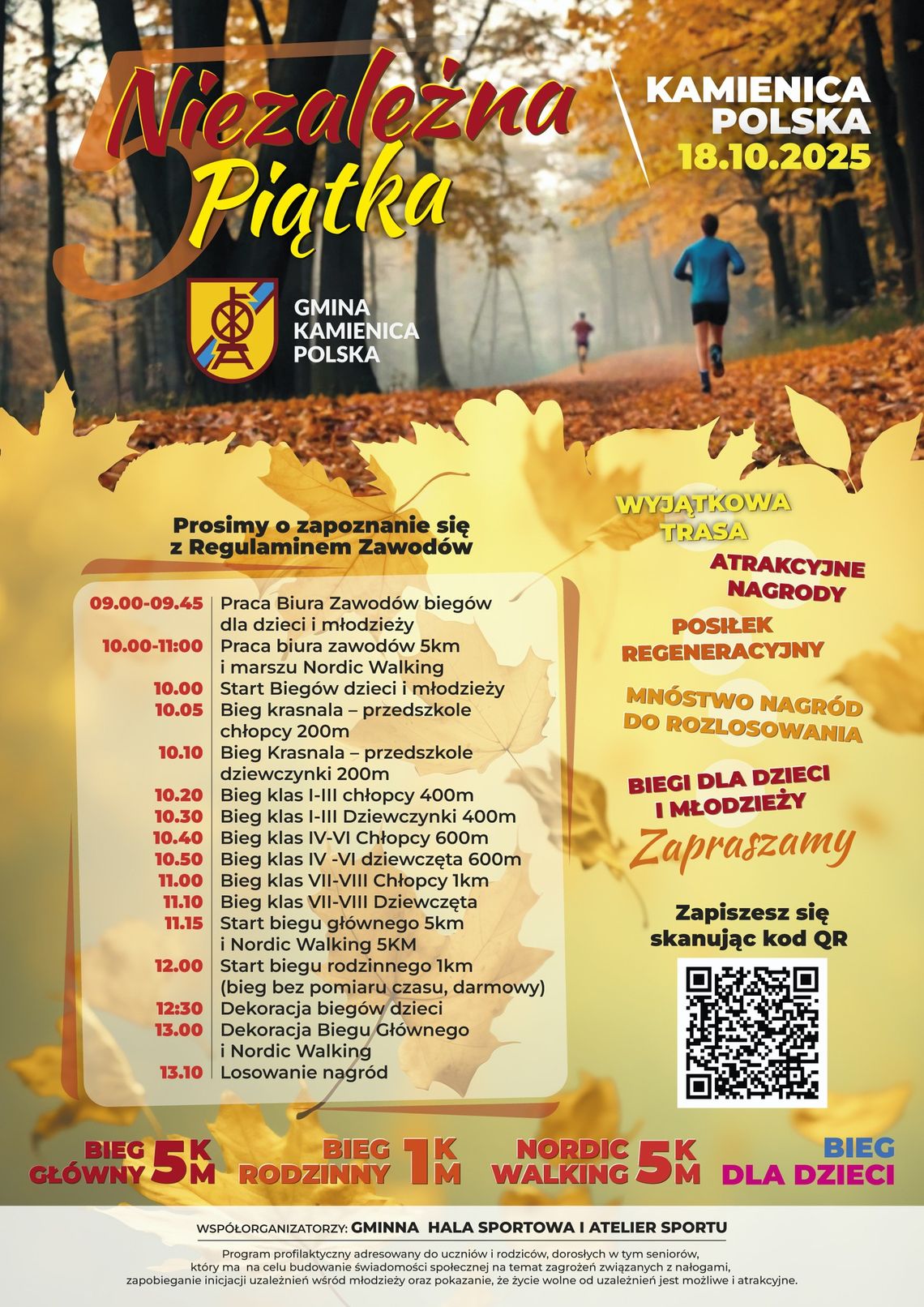 📢 Zapraszamy na sportowe wydarzenie - Bieg Niezależna Piątka! 🏃‍♂️🏃‍♀️