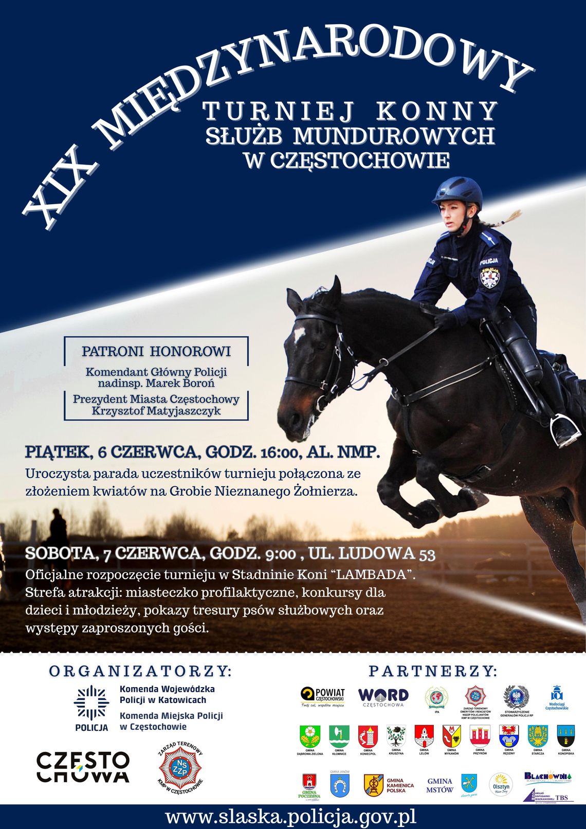 Zapraszamy na XIX Międzynarodowy Turniej Konny Służb Mundurowych w Częstochowie!