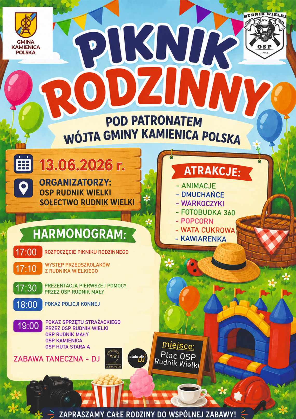 Piknik Rodzinny Pod Patronatem Wójta Gminy Kamienica Polska Piknik Rodzinny Pod Patronatem Wójta Gminy Kamienica Polska